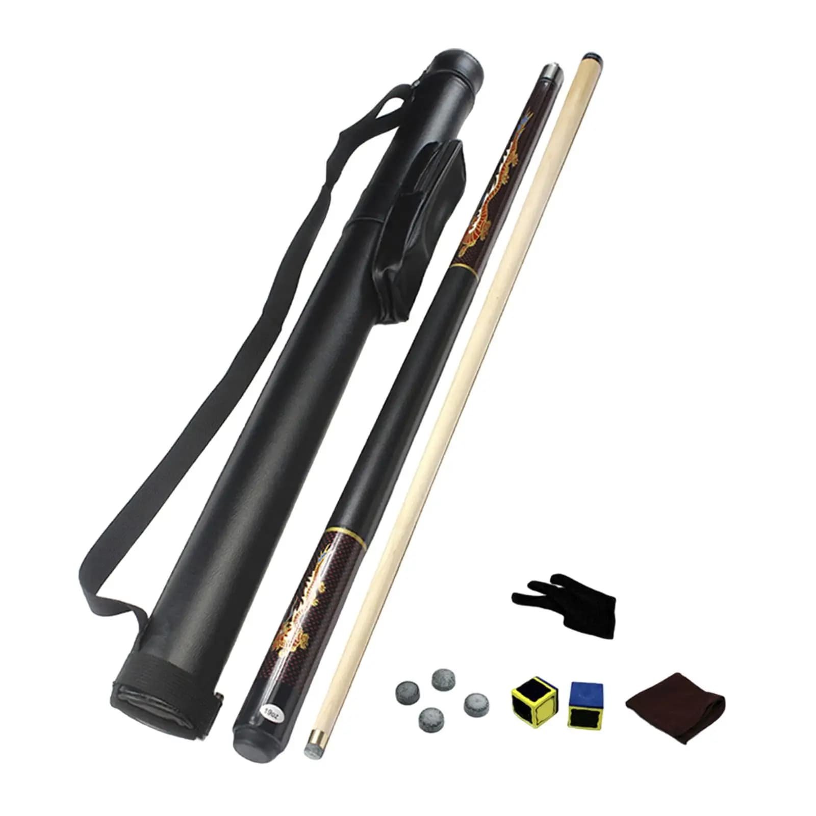 Pool Cue Set Portable Segmented Chinese Black Eight Ball Billiard Pool Cue
