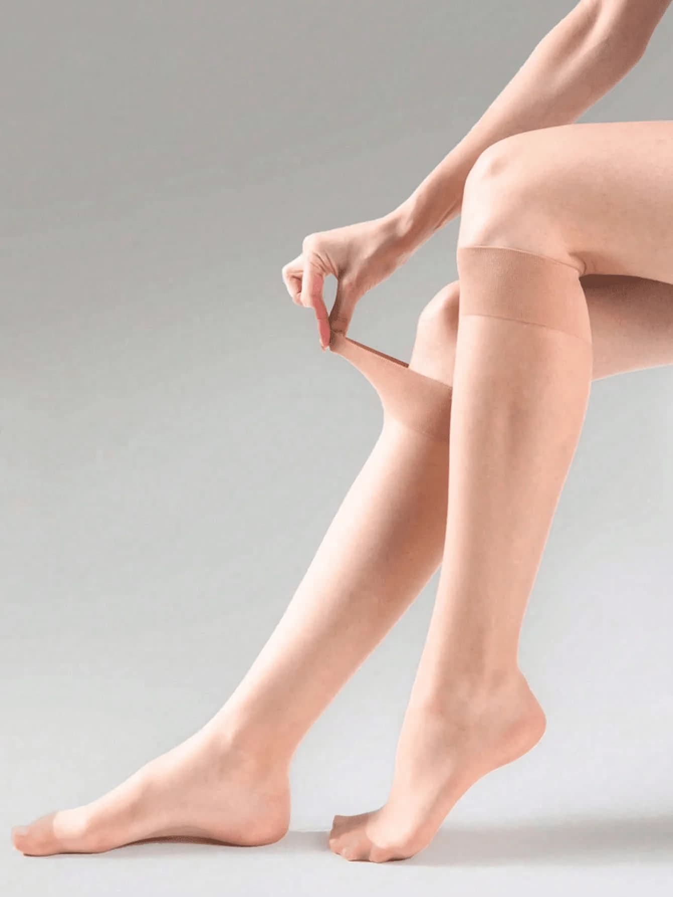 6 paia di calze da donna in seta anti-attrito 15D, colore nero, al ginocchio, sexy, ultra sottili, trasparenti, versatili, autunnali, comode