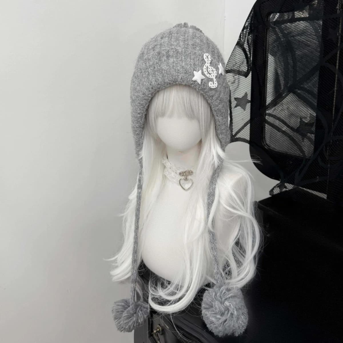Original Subculture Note Plush Hat Polka Dot Stars Cute Y2K Hundreds of Tie Hat Retro Japanese Kawaii Y2K Decoration accessories