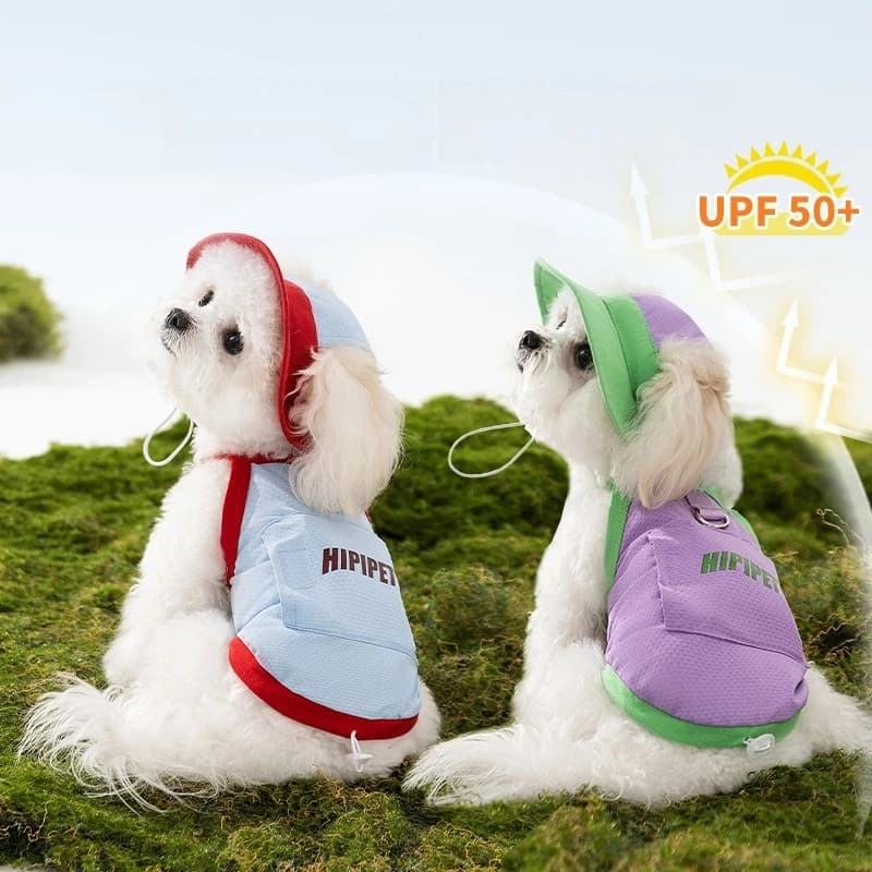 Vestiti estivi per cuccioli Protezione solare Gilet elastico per cani Set di panni per cani traspiranti Raffreddamento Accessori per cani regolabili Forniture