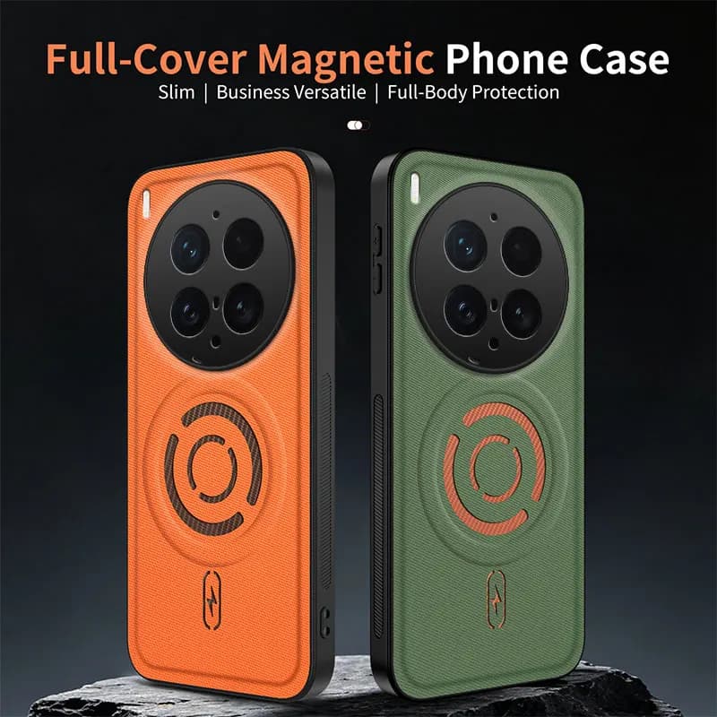 For VIVO X300 Ultra Case For Magsafe Magnetic Wireless Charging Cover For VIVO X300 Pro X200 FE PU Leather Shockproof Phone Case
