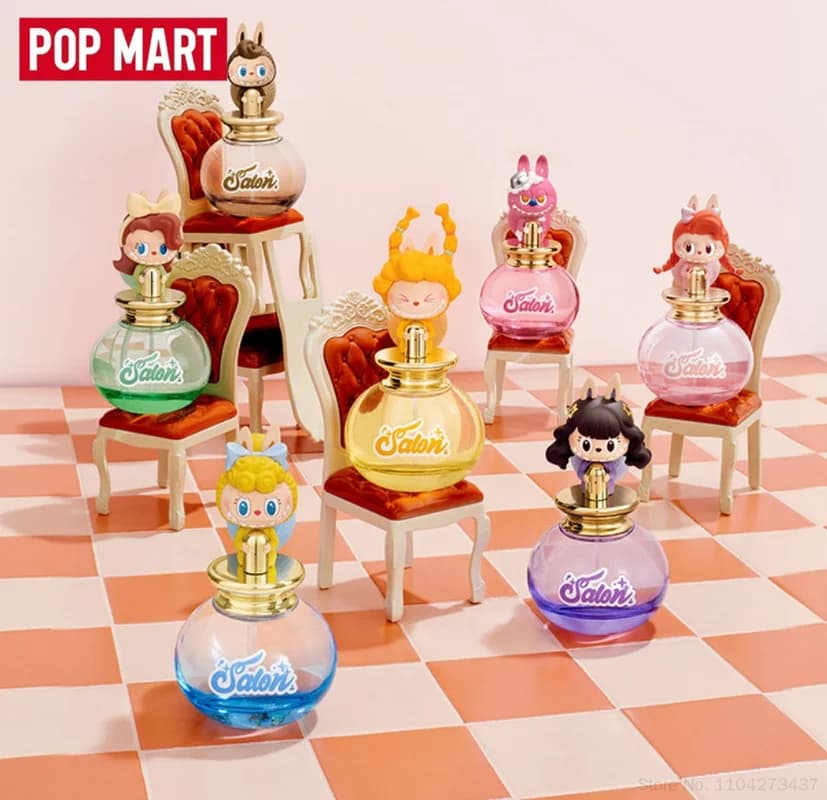 POP MART Blind Box The Monsters Labubu Retro Salon Series Fragrance Spray Collectible Cartoon Anime Figure Ornament Holiday Gift