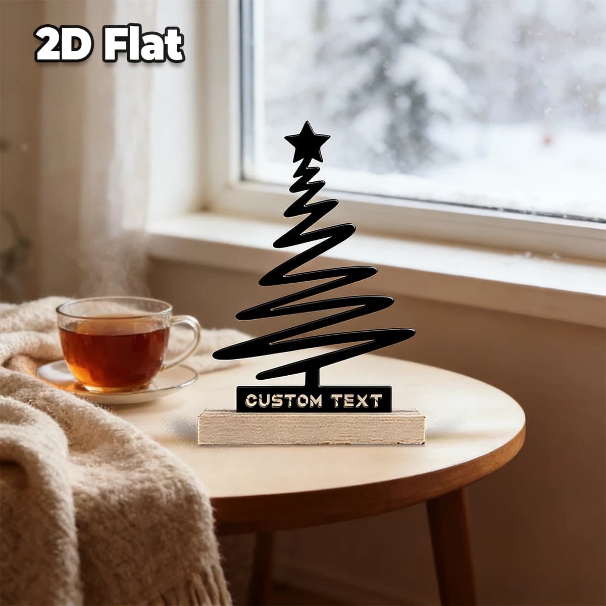 1pc Personalized Iron Desktop Ornament Custom Name Equipped with A Wooden Base Holiday Decoration Gifts,Desktop Statue Ornaments