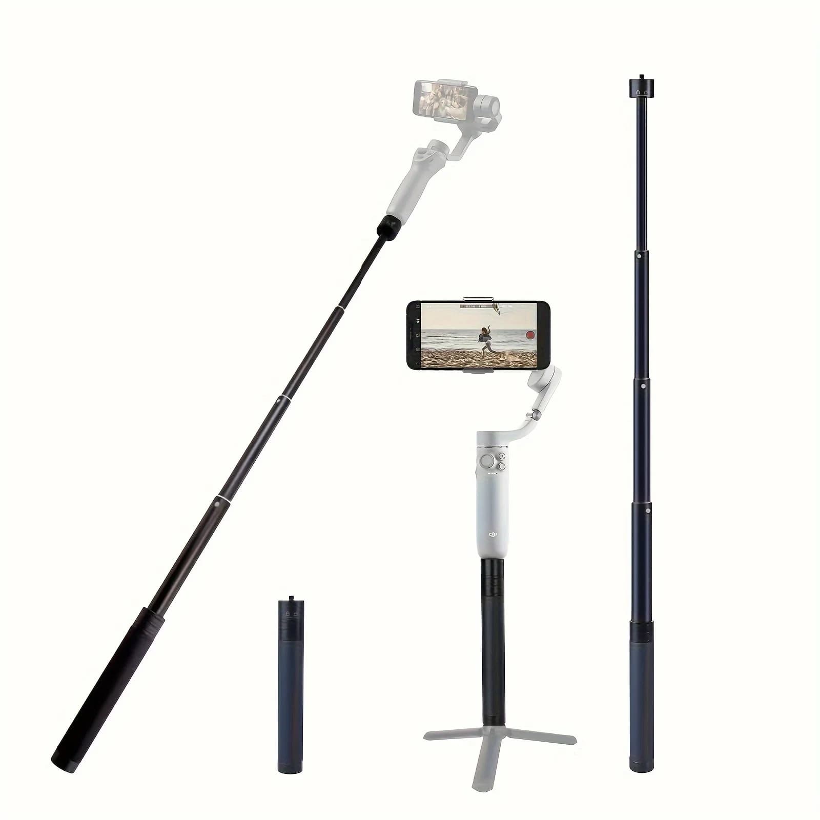 Asta di prolunga telescopica in metallo da 1 pezzo, bastone selfie cardanico in lega di alluminio, asta di prolunga stabilizzatore cardanico da 29 pollici, estensione monopiede
