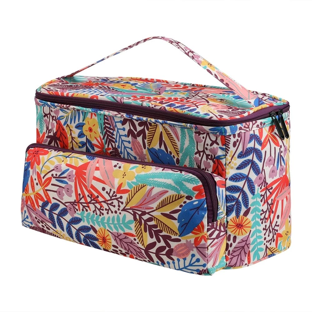 Borsa portaoggetti portatile in lana, ganci per uncinetto, viaggi, maglieria, organizer, secchiello, ricamo fai da te, accessori per cucire, borse