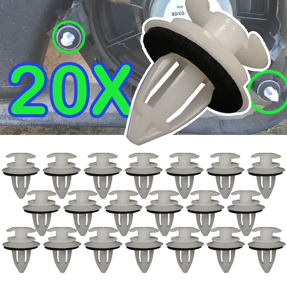 20X Per BMW X5 E53 E70 F15 F85 Anteriore Posteriore Interni Clip di Rivestimento In Plastica Porta Pannello di Carta Boot Cruscotto Paraurti Coperture Fascia Fodera
