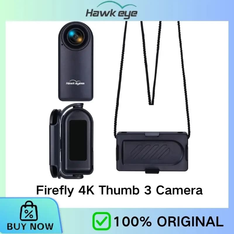 Hawkeye Firefly Thumb3 4K Mini Action Camera 35g Built-in Gyro EIS Magnetic Mount For FPV Drone Motorcycle Vlog