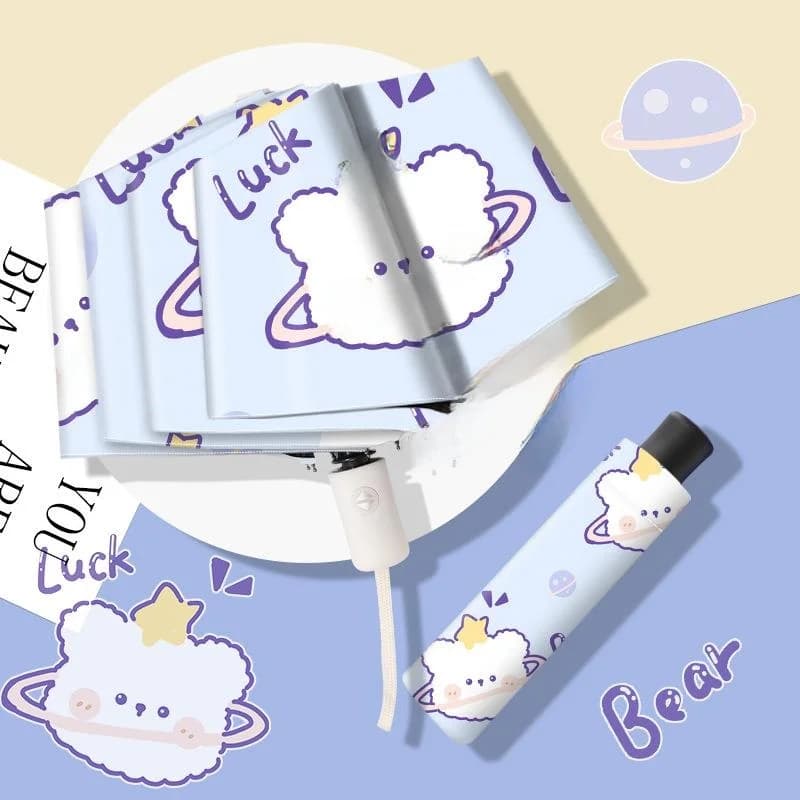 Tee Auatic Ombrello digitale Cartoon Sunade Bla Colla Protezione UV Protezione solare Articolo per uso quotidiano domestico di grandi dimensioni
