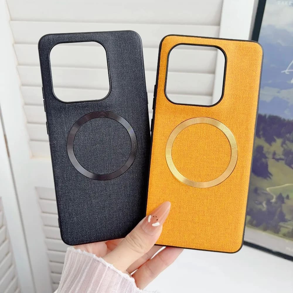 Tessuto di lusso per custodia Magsafe per Motorola Edge 70 60S 60 Pro Fusion+ Cover magnetica sottile antiurto per Moto X70 Air Pro