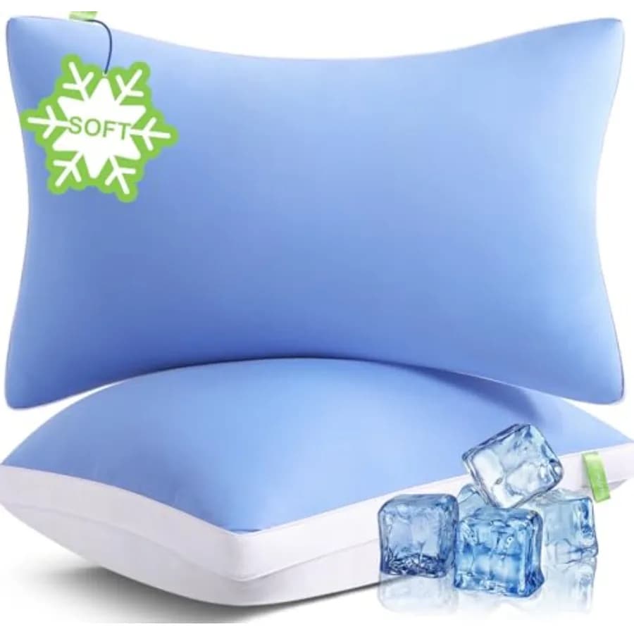 Silky Soft Pillows Queen Size Set of 2, Luxury Hotel Down Alternative Bed Pillows 2 Pack for Side Back Stomach Sleepers, Gusset