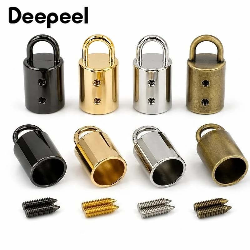 10-50Pcs 11mm/14x31mm Zinc Alloy Cord Lock Stopper Metal End Cap for Handbag Tassel Drawstring Rope Lanyard Sewing Hardware DIY