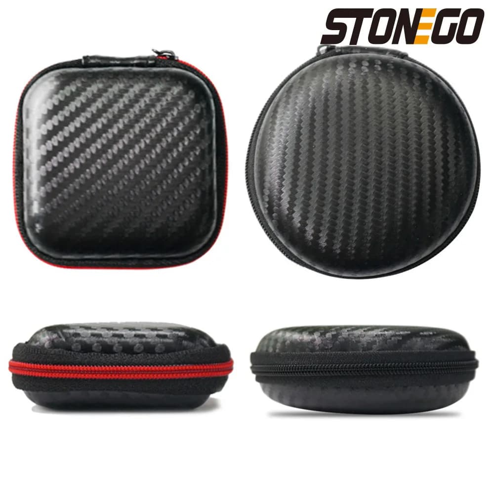 Scatola portaoggetti per organizer per cavi Custodia rigida USB per auricolari Portachiavi Borse Scatola porta auricolari per scheda SD impermeabile Circolare quadrata STONEGO