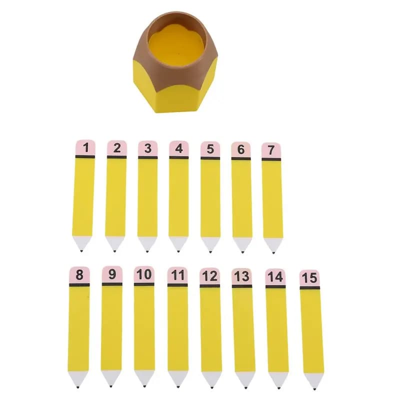 Excellent-Pencil Number Counting Set, Number Matching Set 1-30 For Classroom Learning Games, For Sequencing,Matching Activities