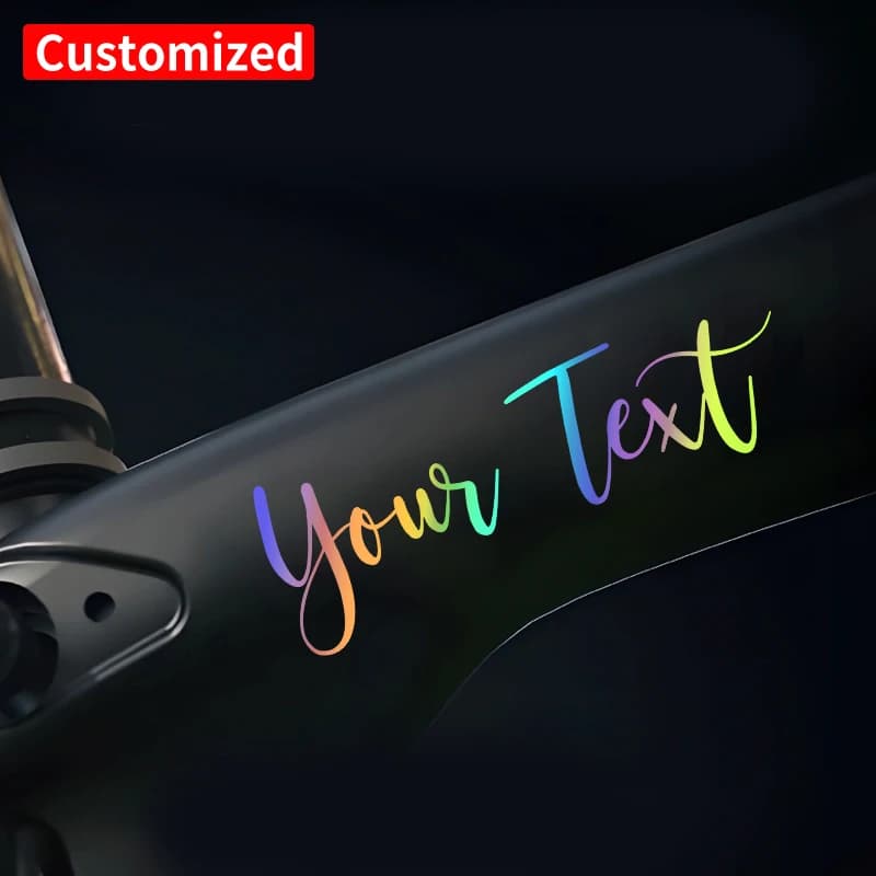 Custom Bici Frame Stickers, Waterproof, Vinyl, for Motorcycle Helmet, Fuel Tank, MTB Upper Tube, Custom Decorations