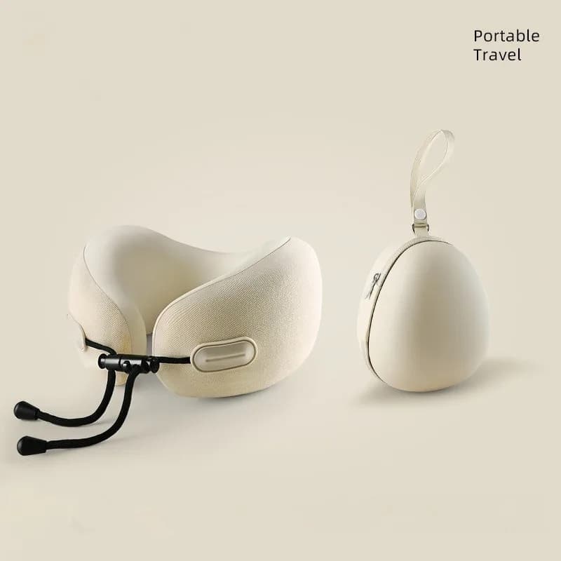 Cuscino per il Collo a Forma di U in Memory Foam, Adatto per Ufficio e Viaggi, Facilmente Trasportabile e Riponibile nella Scatola