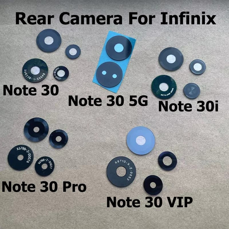 Copriobiettivo in vetro per fotocamera posteriore in vetro per fotocamera posteriore con adesivo adesivo colla per Infinix Note 30 30i Pro VIP 4G 5G