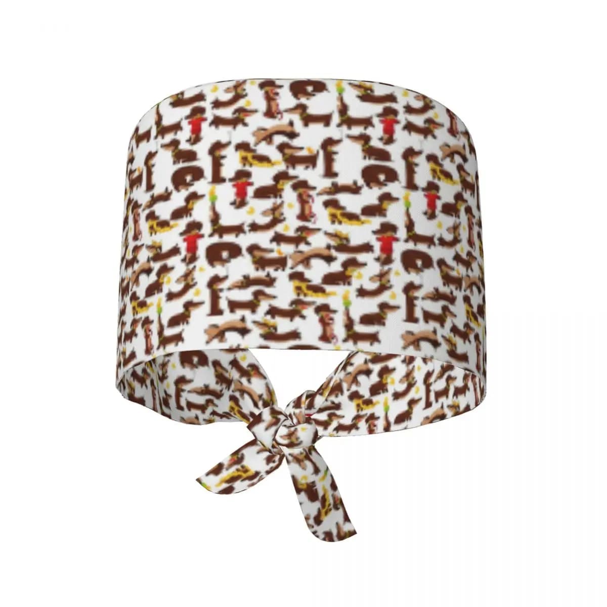 Divertente Cappello Chirurgico con Motivo Bassotto Cartone Animato, Berretto da Lavoro per Dottori, Cappello Regolabile per Infermieri Uomo Donna, Ideale per Dentisti
