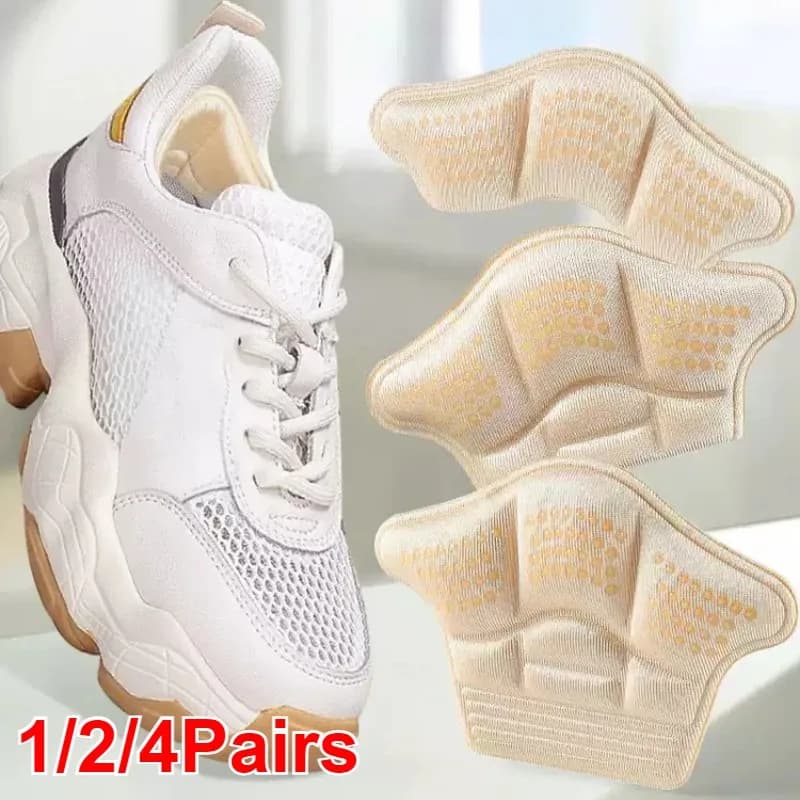 5D Anti-Slip Heel Cushion Pad for Sneakers and High Heels, Self-Adhesive Slip-Resistant Gel Cushioning Inserts