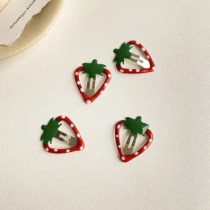 Fermagli per capelli a forma di fragola, dolci e alla moda, per donne, ragazze, bambini, forcine, regalo, accessori per capelli, ornamenti per la testa