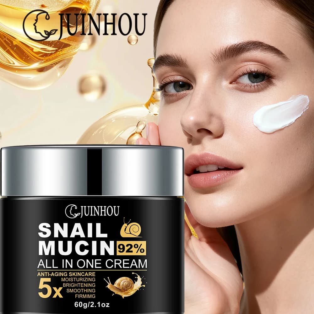 Crema viso JUINHOU a base di secrezione naturale di lumaca, illuminante, ammorbidente e idratante per tutti i tipi di pelle