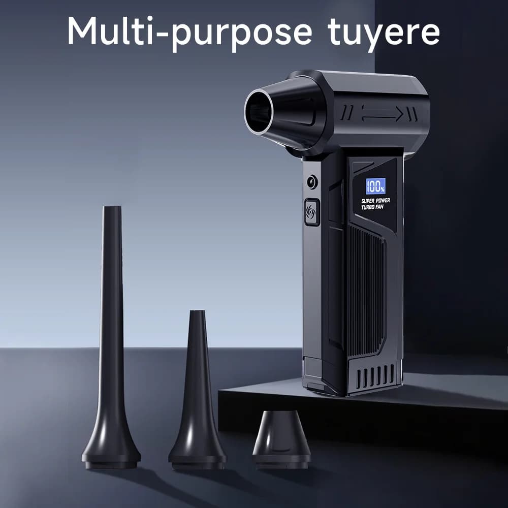 Blower 3 in 1 of 110,000 rpm: blower for dust/ vacuum/wind + LED light. 4 speed settings, ideal for computers