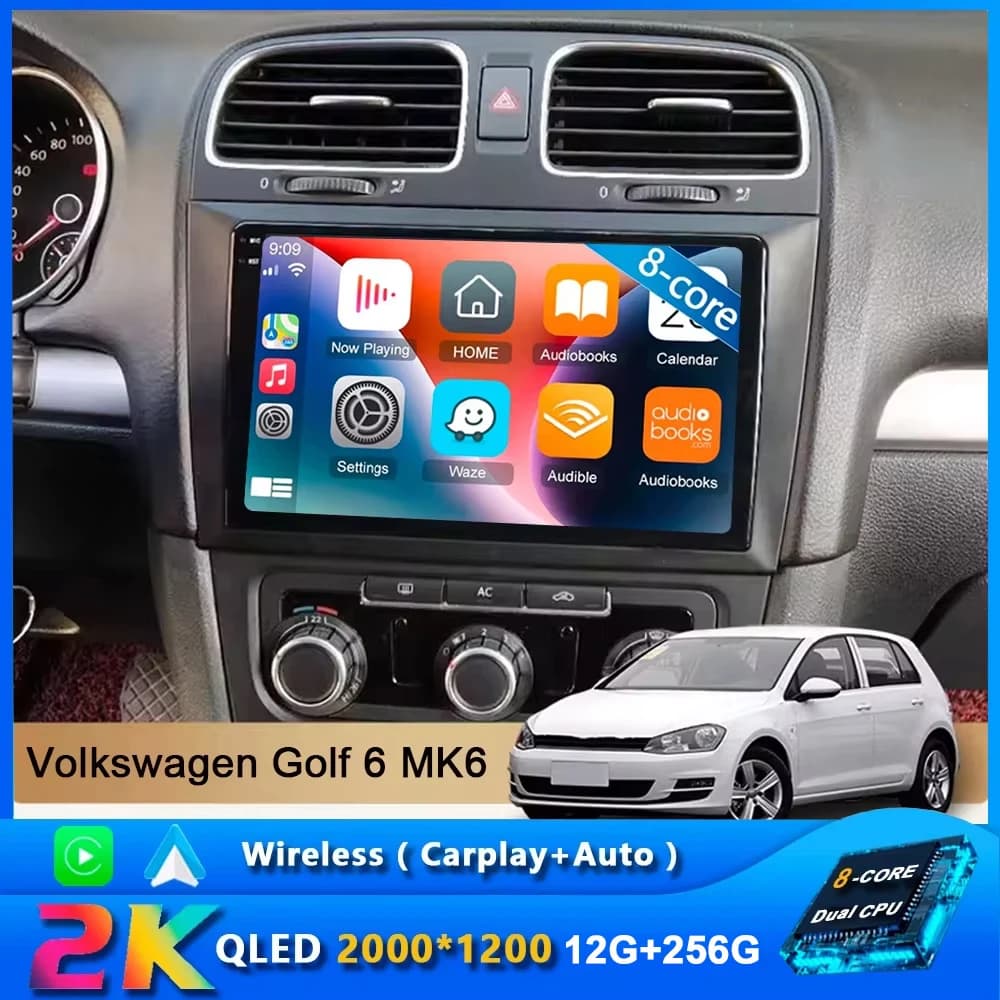 Lettore multimediale per Volkswagen VW Golf 6 MK6 2008 - 2016 Carplay Auto Android 15 Radio Car Radio 4G Navigazione DSP 48EQ 2din