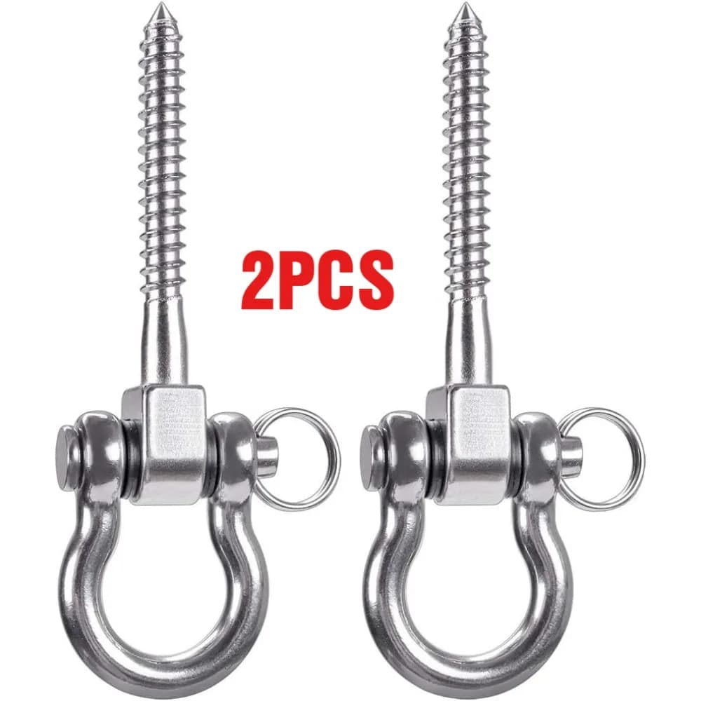 2 set of brackets for stainless steel 304 anti-rust 180 ° Supports for swings, Yoga hammock horn, Boxing bag, veranda swing set