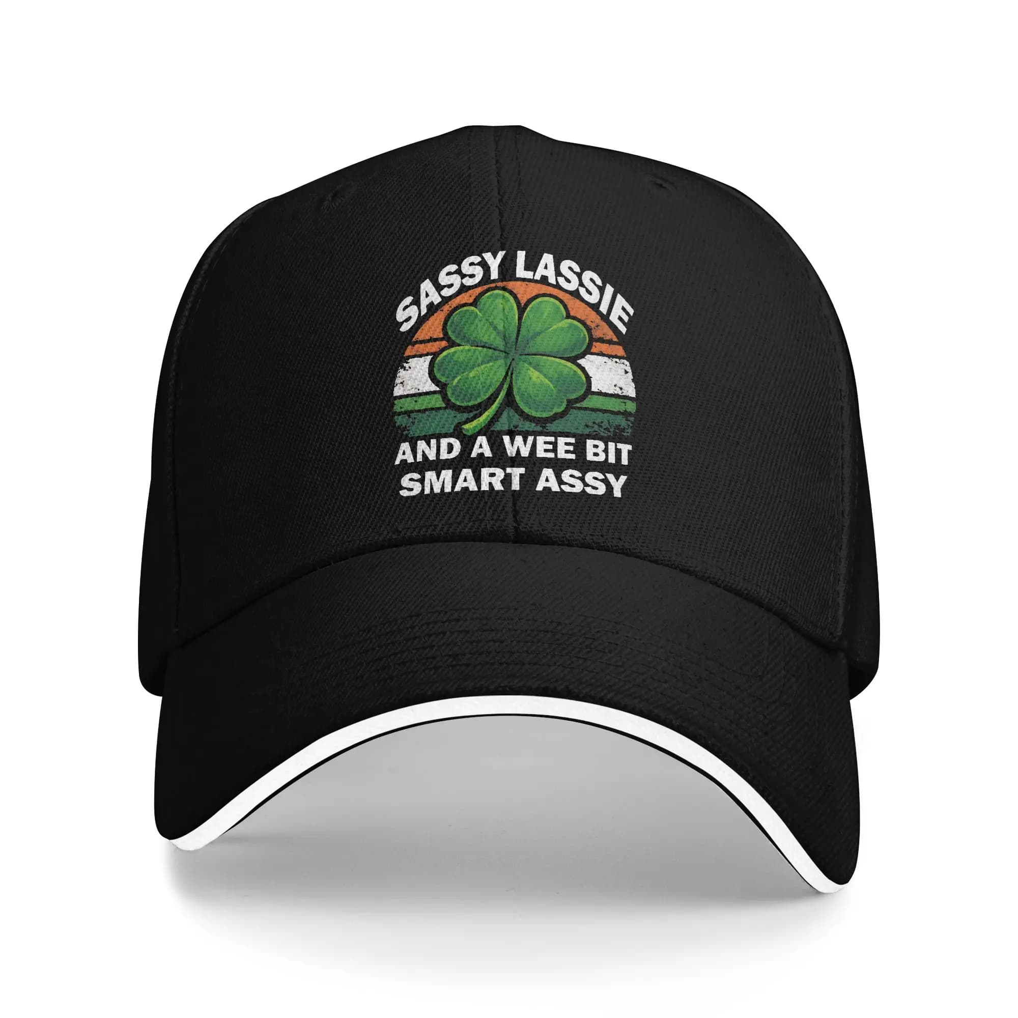 Cappellino da Baseball St Patricks Day Sassy Lassie per Uomo, Personalizzabile, Stile Hip Hop, Estivo, y2k, Traspirante, Snapback