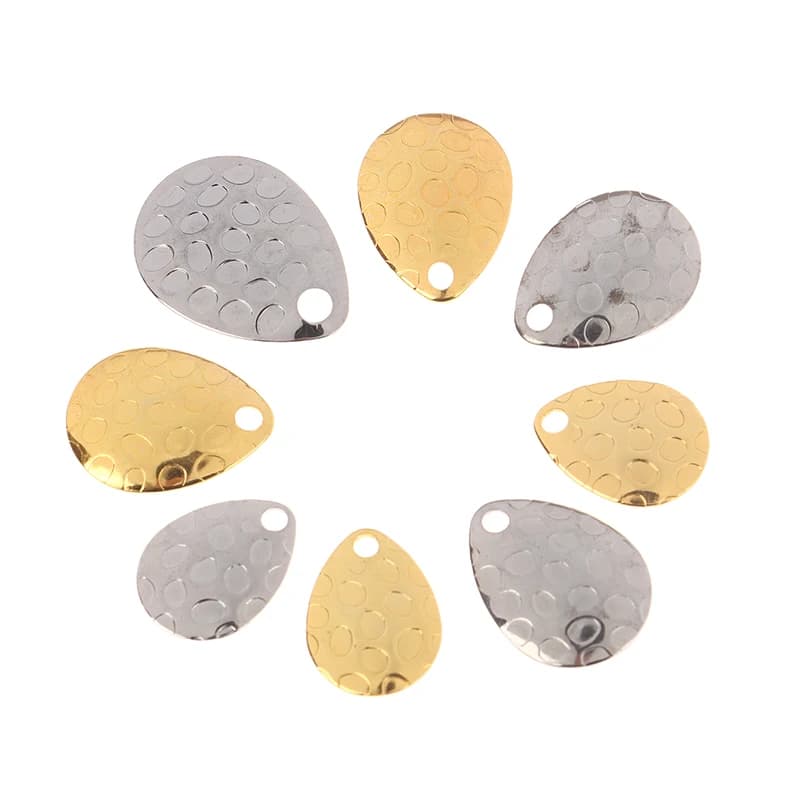 20 Pieces Water Drop Shape Metal Blades for Fishing baits, Accessories for Fa-da-Te Dure baits, Embroidery Tools