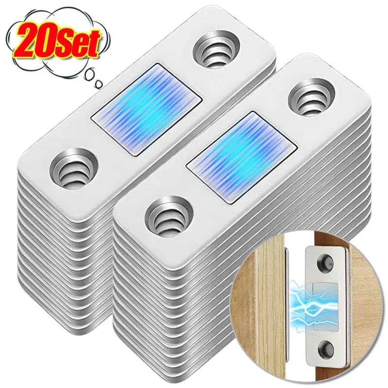 Chiusure magnetiche per armadietti con forte adesivo, fermi invisibili per finestre e porte, kit hardware per cucina e camera da letto