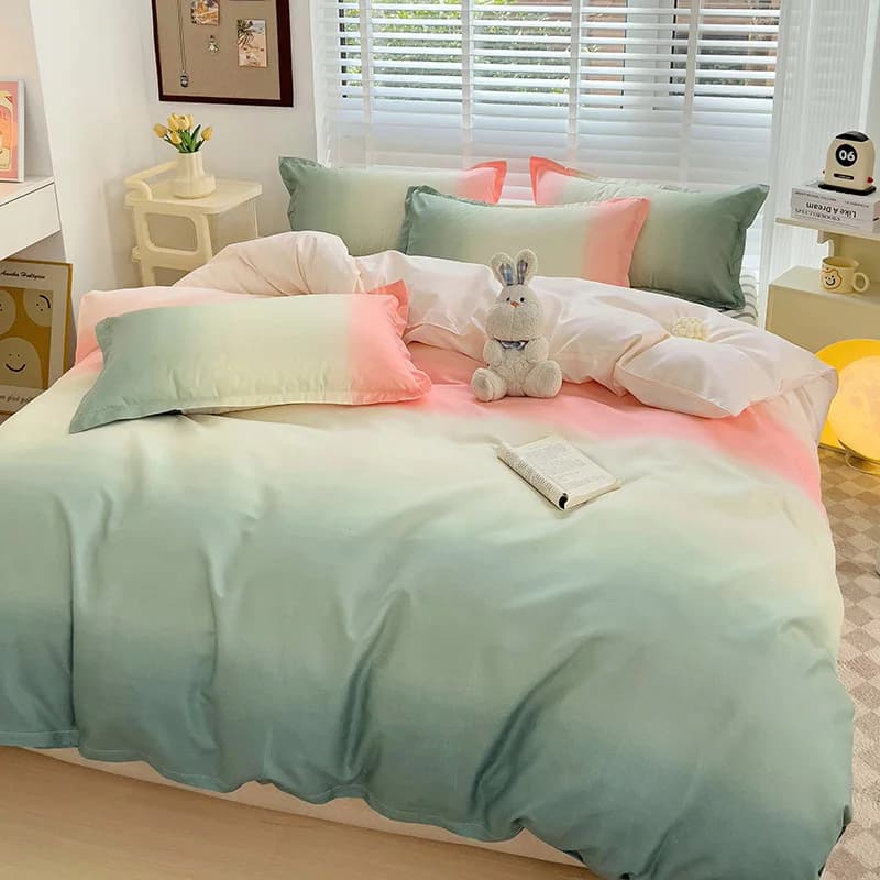 Pink Bedding Set Soft Ins Single Double Queen Size Duvet Cover Pillowcase Home Totel Bed Linens 1pcs Comoforter Cover or 3pc Set