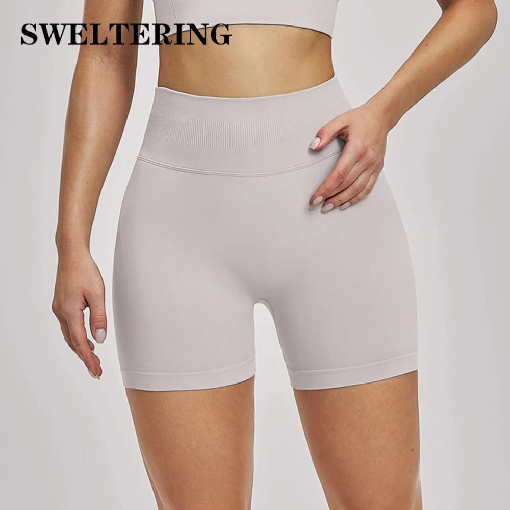 Women's Seamless Sports Shorts, High Life Yoga Shorts, Gym Shorts, Fast Drying Training Clothing, Cycling Shorts