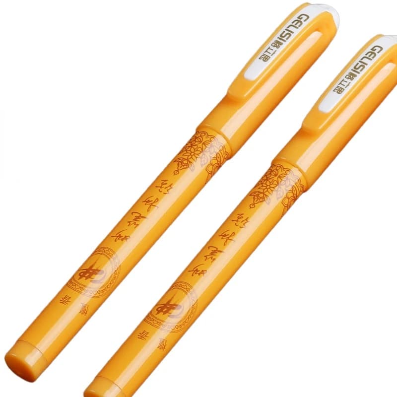Articoli culturali religiosi pennello buddista copia penna scrittura in scatola ricarica penna inchiostro oro di grande capacità 0.7mm tipo legno di sandalo