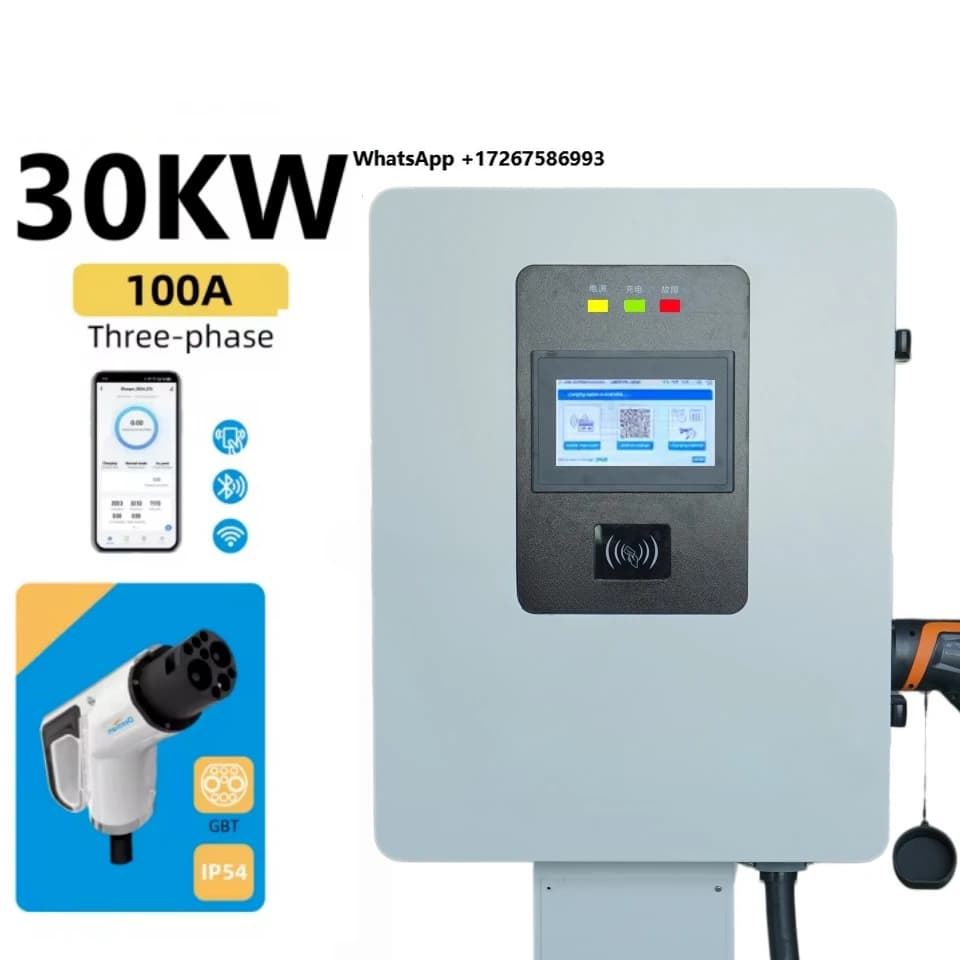 Stazione di Ricarica EV DC YIXINDIAN IP55 20kW 30kW 40kW, Caricatore Rapido a Parete per Veicoli Elettrici, Impermeabile