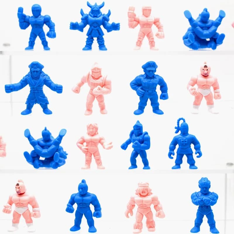 Genuine Capsule Toys Kinnikuman Pink Blue Sinewy Meatman Complete Superman Patriarchs Ornaments Gashapon