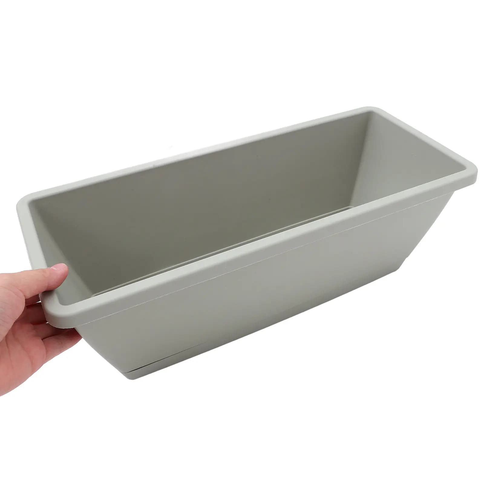 4 Set di Fioriere da Giardino, Fioriere da Finestra, Vasi Rettangolari per Fiori e Verdure, in Resina Plastica per Interni