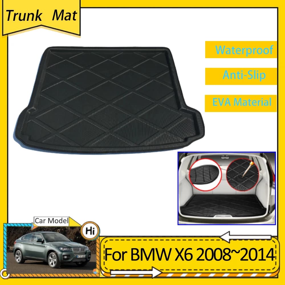 Tappetini per bagagliaio per BMW X6 E71 2008 2009 2010 2011 2012 2013 2014 Accessori Bagagli posteriori Boot Cargo Tappeto per interni Materiale EVA