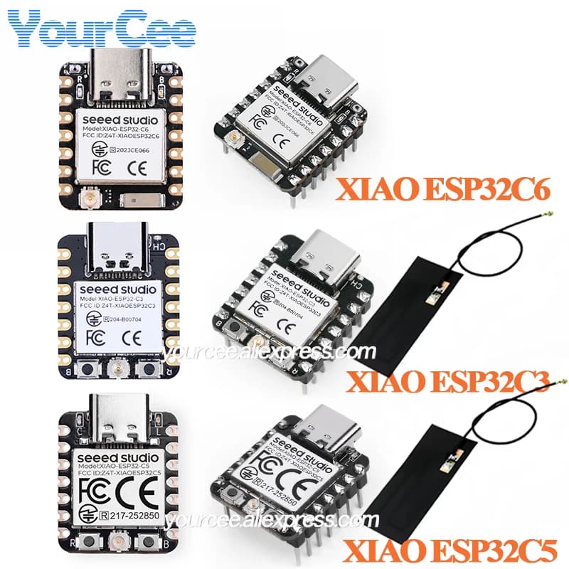 10pcs/1pc ESP32 Seeed Studio XIAO ESP32C6 ESP32C3 ESP32C5 WiFi 6+Bluetooth-compatible Ble 5 Zigbee Matter Wifi Development Board