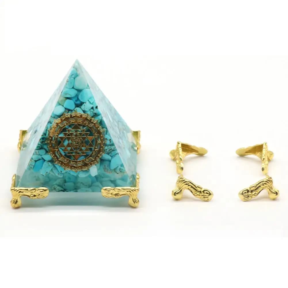 Set di 4 Supporti a Piramide per Orgonite, Base Decorativa per Piramide, Supporti per Generatore di Energia e Cristalli Curativi