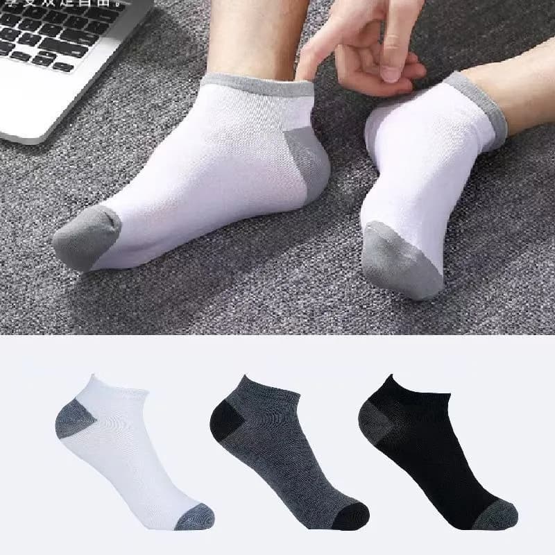Cross-border socks, four-season color matching, breathable boat socks, non-slip and non-slip, mesh boat socks, antibacterial and sweat-absorbing men's socks manufacturers