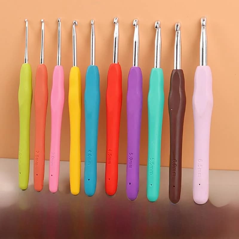 Kit di strumenti per uncinetto fatto a mano, set di aghi e ganci per riparazione borse e bambole, materiali completi per lavoro a maglia e uncinetto ABENUOR Love Beads