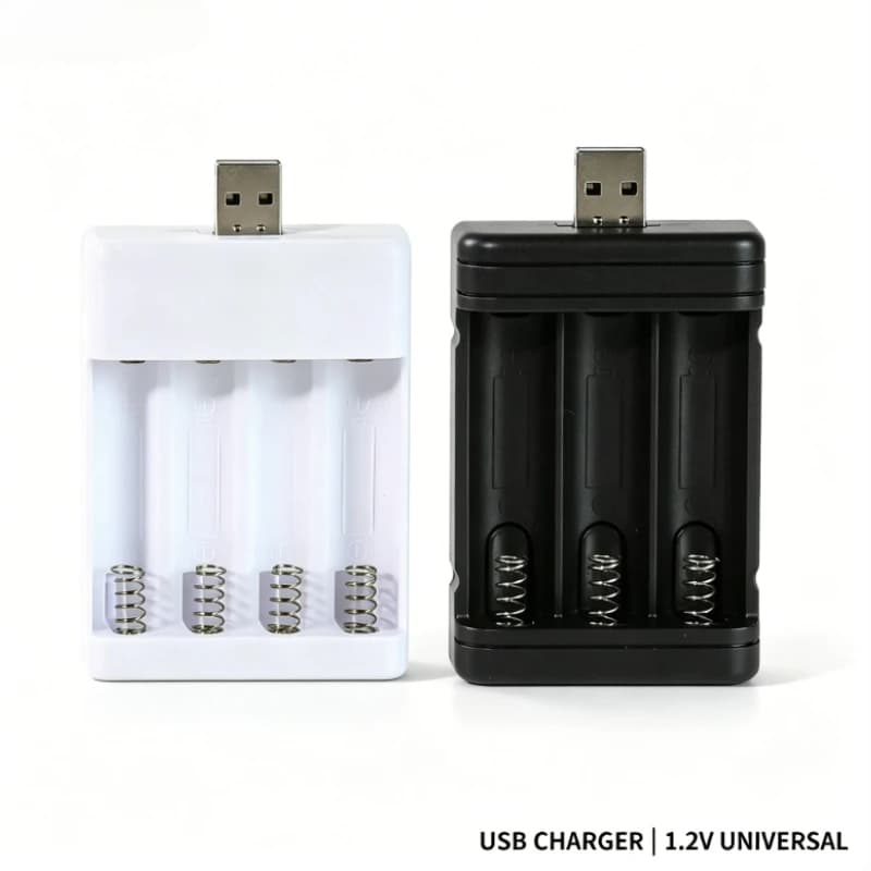 Universal 5th 7th Battery Charger 1.2V USB Large Capacity Three Slot Four Slot Suit for Rechargeable Batteries