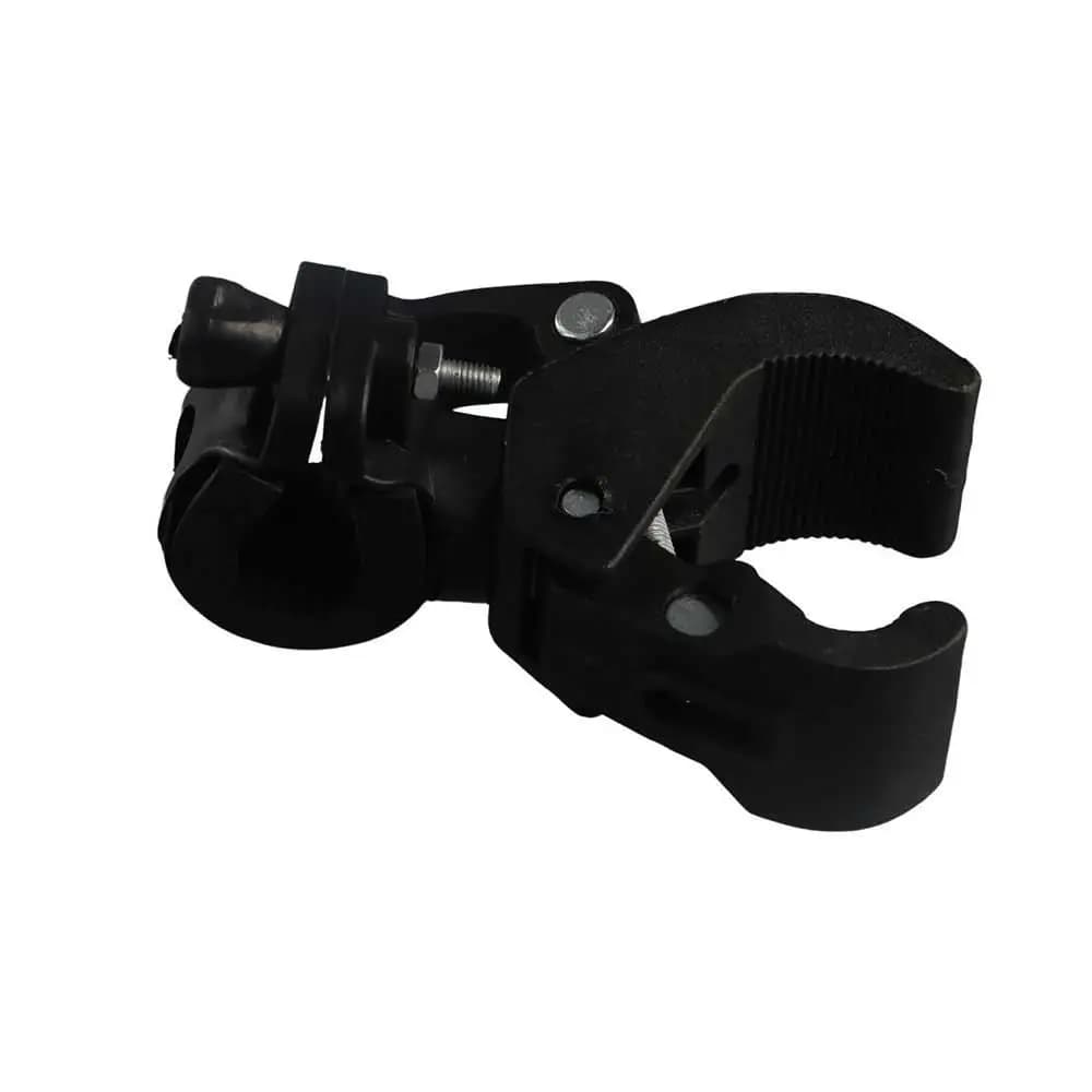 Torcia a LED per bici da strada per mountain bike nera Staffa per luce per bici da 90 gradi Portalampada Supporto per luce per bicicletta Morsetto per torcia per bici