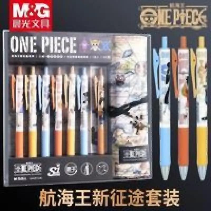 One Piece Joint Stationery Set Neutral Pen Pencil Case Gift Box Luffy Signature Pen Anime School Supplies Gifts for Students