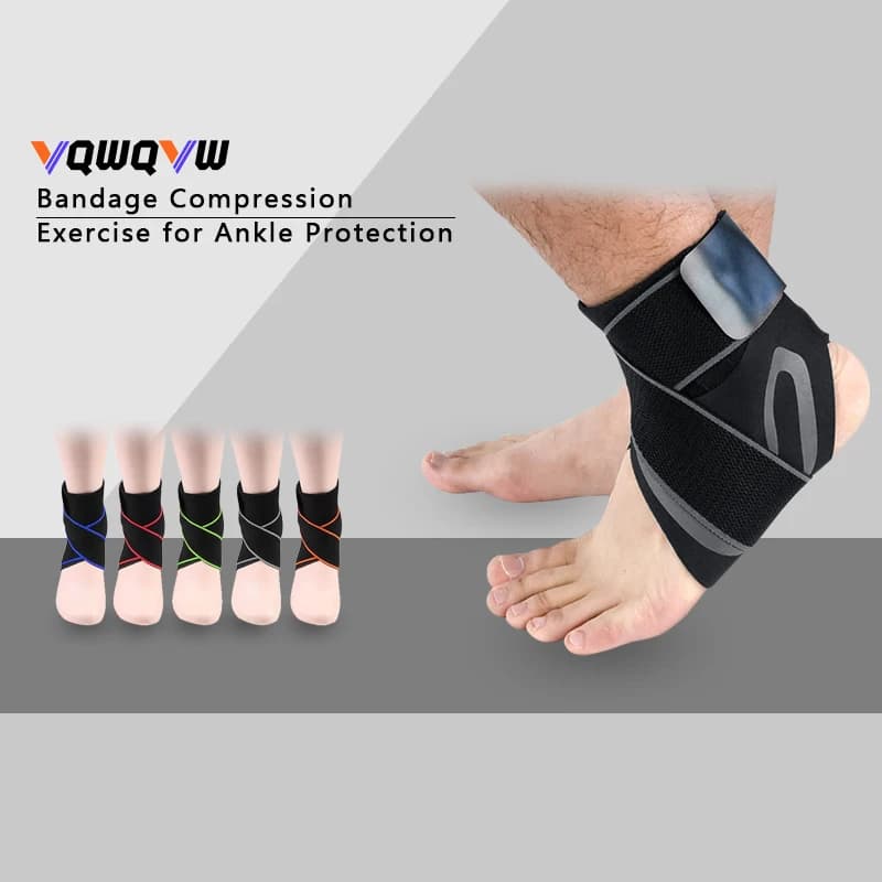 1 pz tutore per caviglia supporto traspirante stabilizzatore per caviglia regolabile con supporto avvolgente di compressione adatto per sport da uomo e da donna