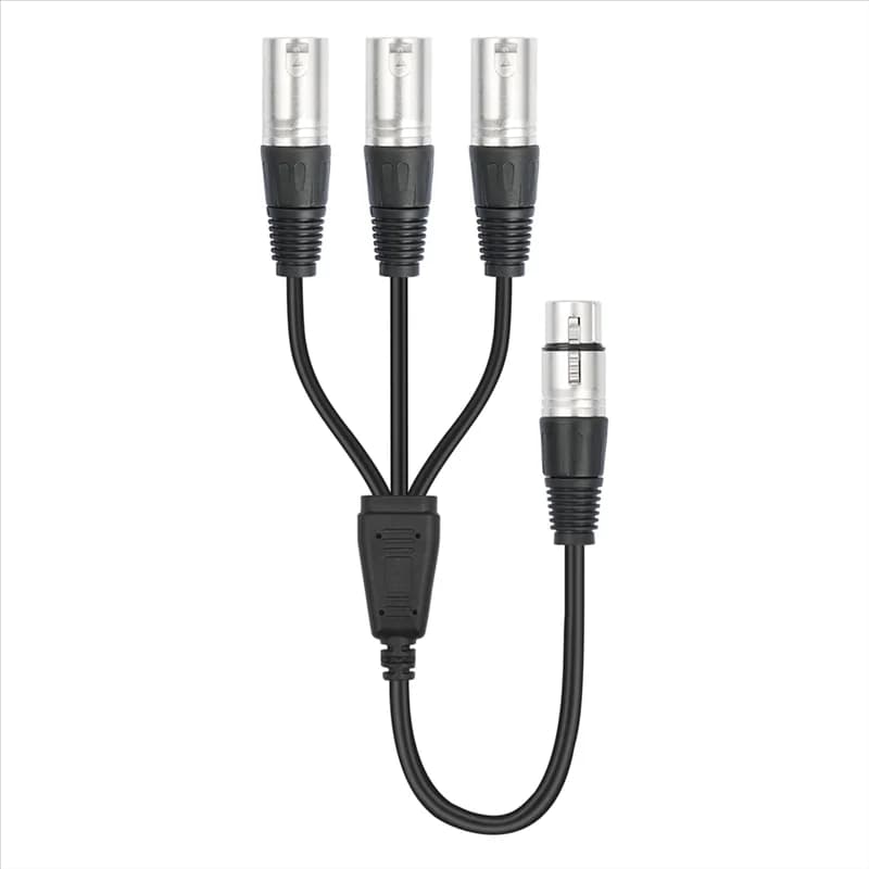 Cavo sdoppiatore a Y maschio ABGI-3 per microfono mixer, splitter XLR femmina a 3 vie XLR a 3 pin