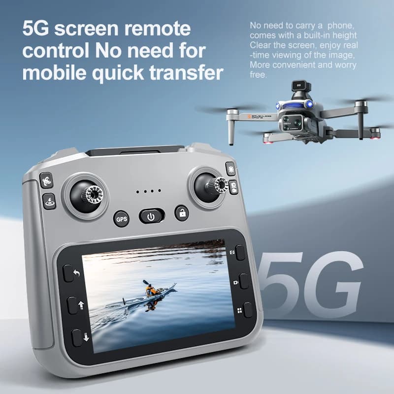 Drone GPS S119 a lunga durata con flusso ottico, sistema anticollisione, trasmissione immagini Wi-Fi in tempo reale ad alta definizione, mini drone.