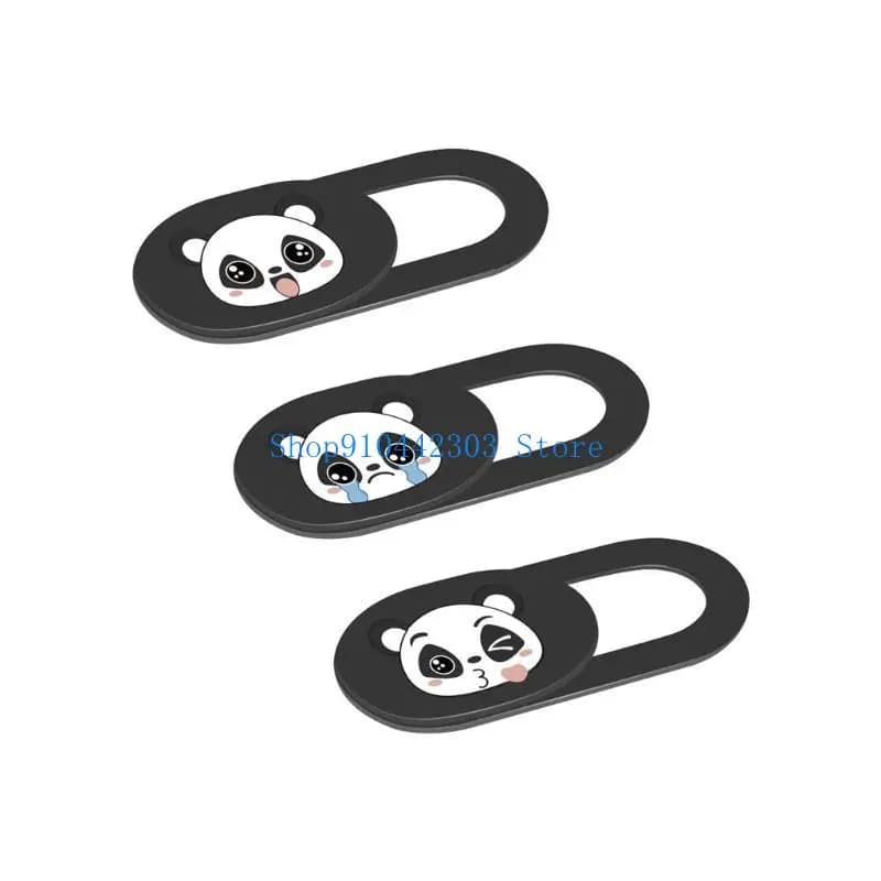 652F 3 pezzi simpatico panda webcam copertura della fotocamera copertura protettiva del telefono adesivo per per