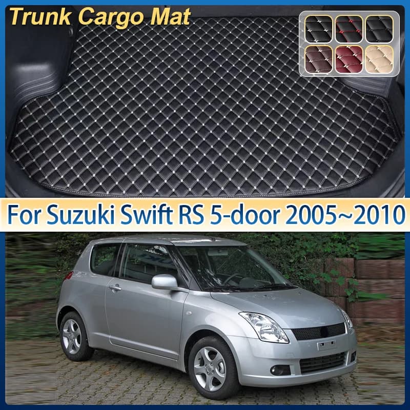 Car Baggage Leather Mat, Suzuki Swift RS 5 Hatchback Doors 2005~2010