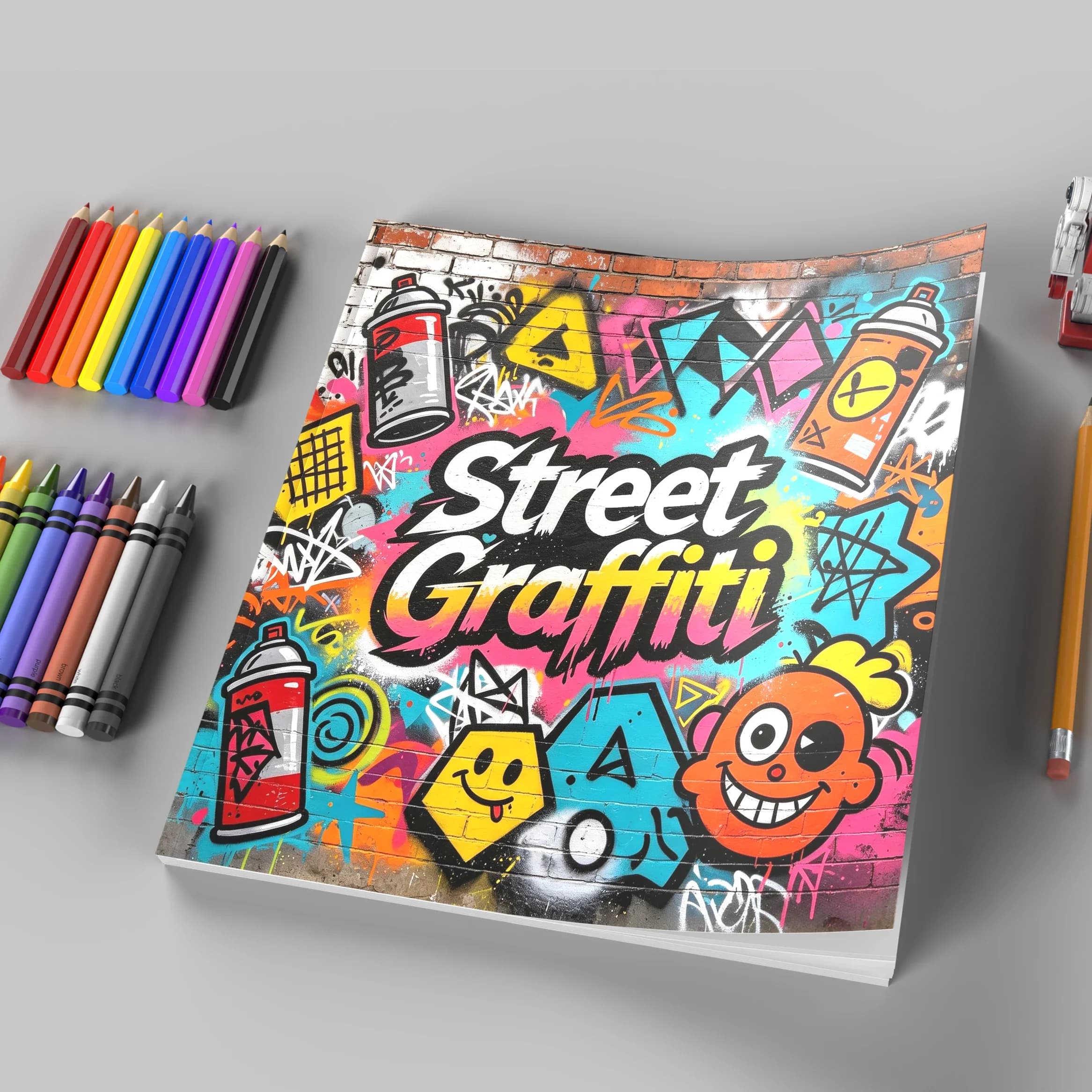 Street Graffiti Bold-Easy Patterns Coloring Book for Adult Cute Drawing Book Perfect Gift Birthday Back to School Art Supplie